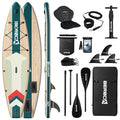 Aufblasbares SUP Board für Erwachsene – Holz-Optik, 7,8 kg, Versand aus Deutschland | Thryvo Fitness