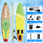 Aufblasbares SUP Board für Erwachsene – Holz-Optik, 7,8 kg, Versand aus Deutschland | Thryvo Fitness