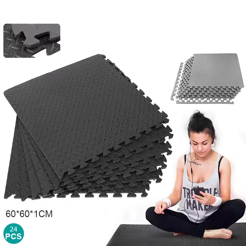 EVA Puzzlematte 60x60cm – Rutschfeste Gymnastikmatte für Home Gym, Yoga & Kinderzimmer | Thryvo Fitness