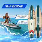 Aufblasbares SUP Board für Erwachsene – Holz-Optik, 7,8 kg, Versand aus Deutschland | Thryvo Fitness
