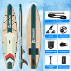 Aufblasbares SUP Board für Erwachsene – Holz-Optik, 7,8 kg, Versand aus Deutschland | Thryvo Fitness