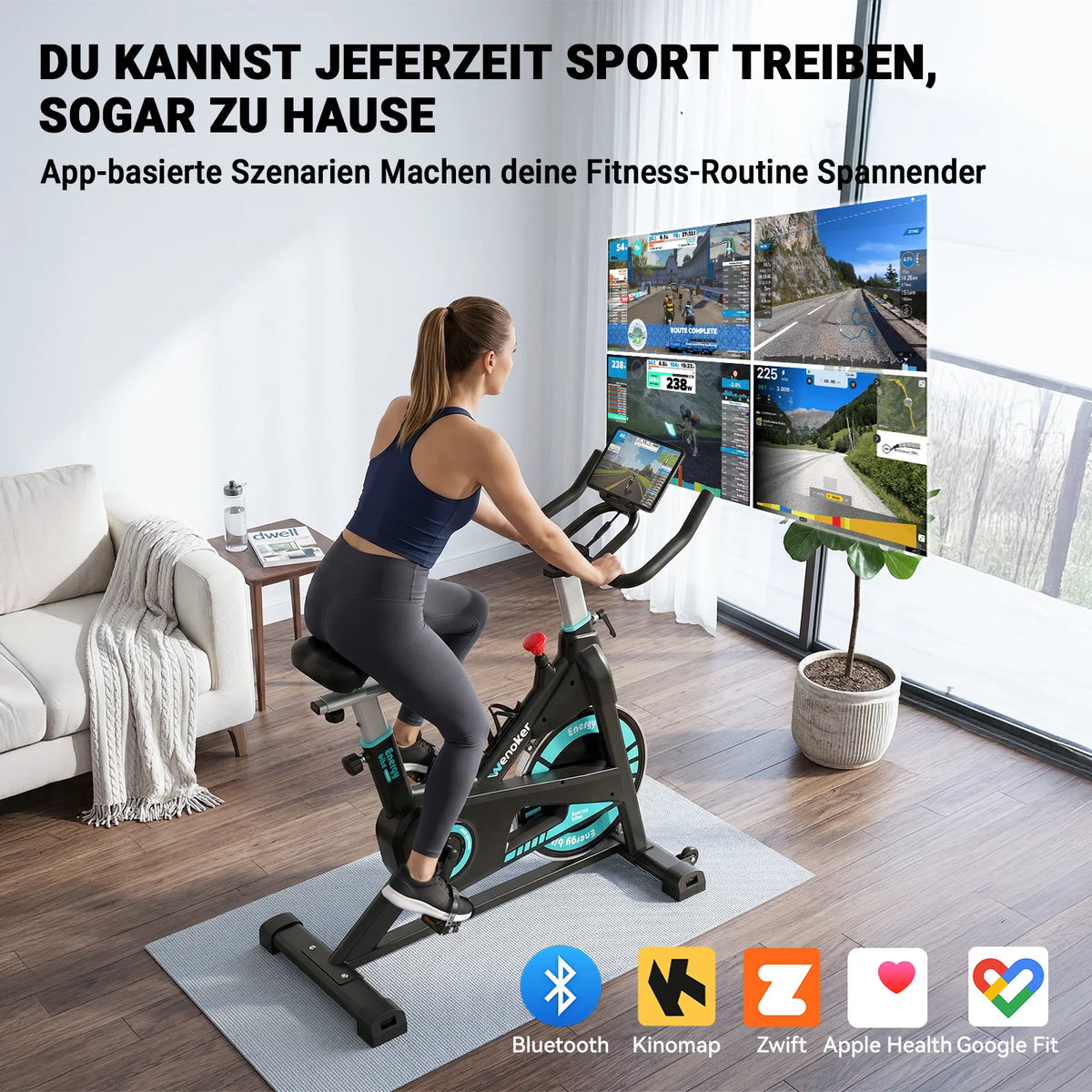 Wenoker Heimtrainer mit App & LCD – Magnetwiderstand, bis 160 kg | Thryvo Fitness