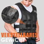 Gewichtsweste verstellbar bis 30 kg – 38 Eisenblöcke, Reißverschluss, Versand aus DE | Thryvo Fitness