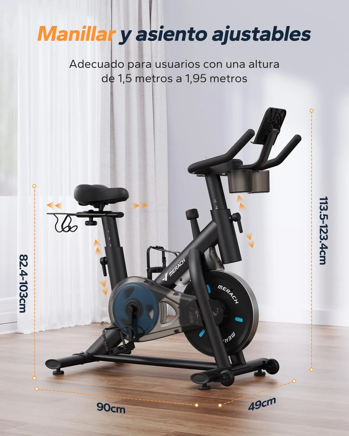 MERACH Heimtrainer S26B2 – App, Magnetwiderstand, leise, bis 122 kg | Thryvo Fitness