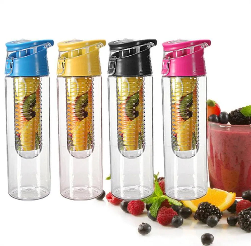 700ml Früchte Infuser Trinkflasche – BPA-frei, mit Teefilter, für Zitronen, Camping & Sport | Thryvo Fitness