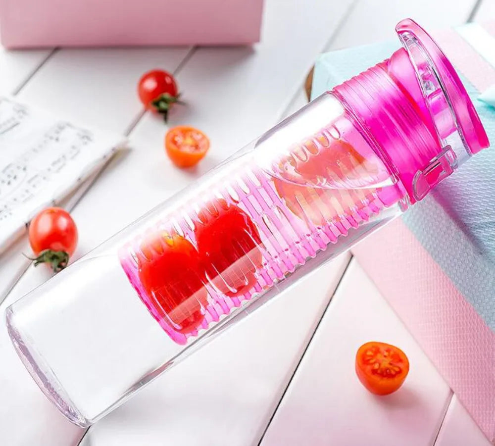700ml Früchte Infuser Trinkflasche – BPA-frei, mit Teefilter, für Zitronen, Camping & Sport | Thryvo Fitness