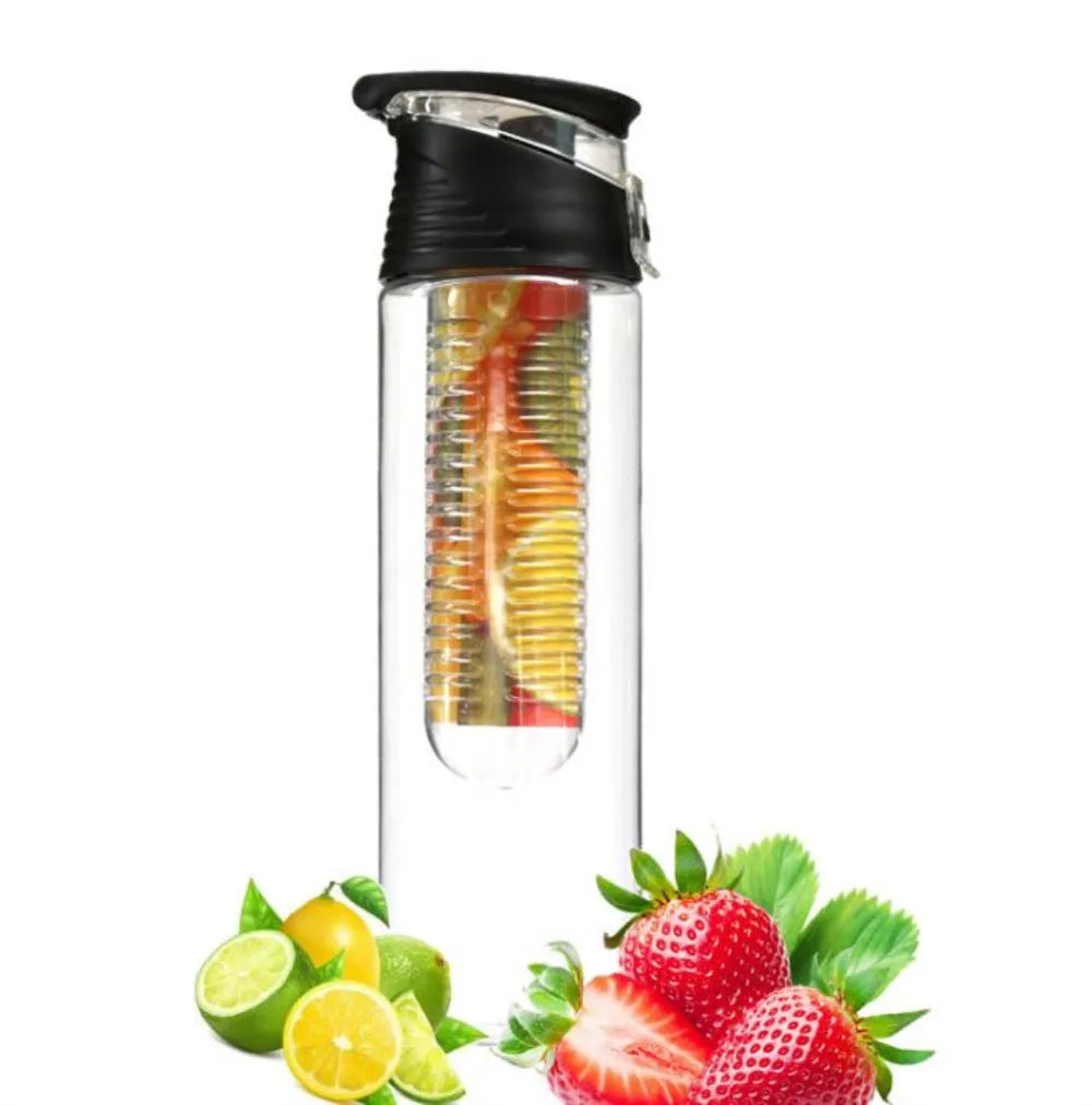 700ml Früchte Infuser Trinkflasche – BPA-frei, mit Teefilter, für Zitronen, Camping & Sport | Thryvo Fitness