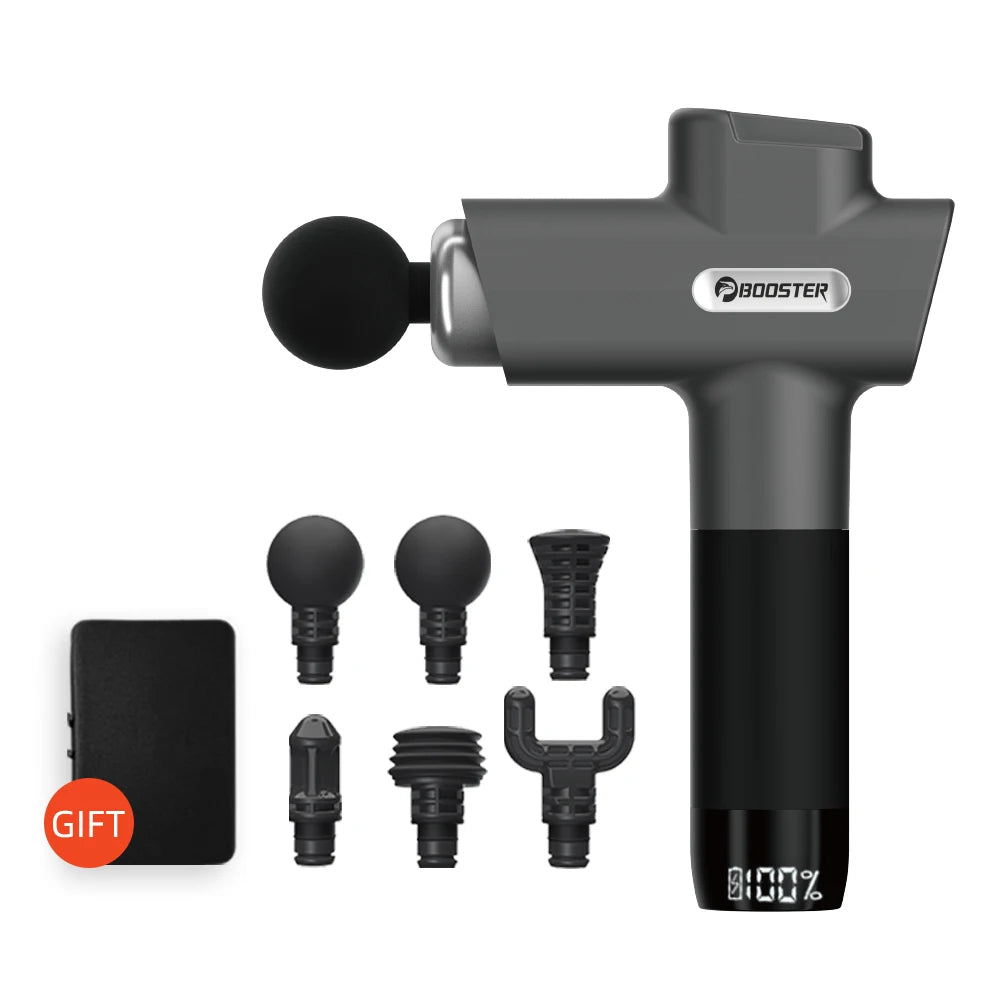 Booster M2-D Massagepistole – 30 Stufen, LCD, 120W, Tiefenmassage für Nacken, Rücken & Körper | Thryvo Fitness