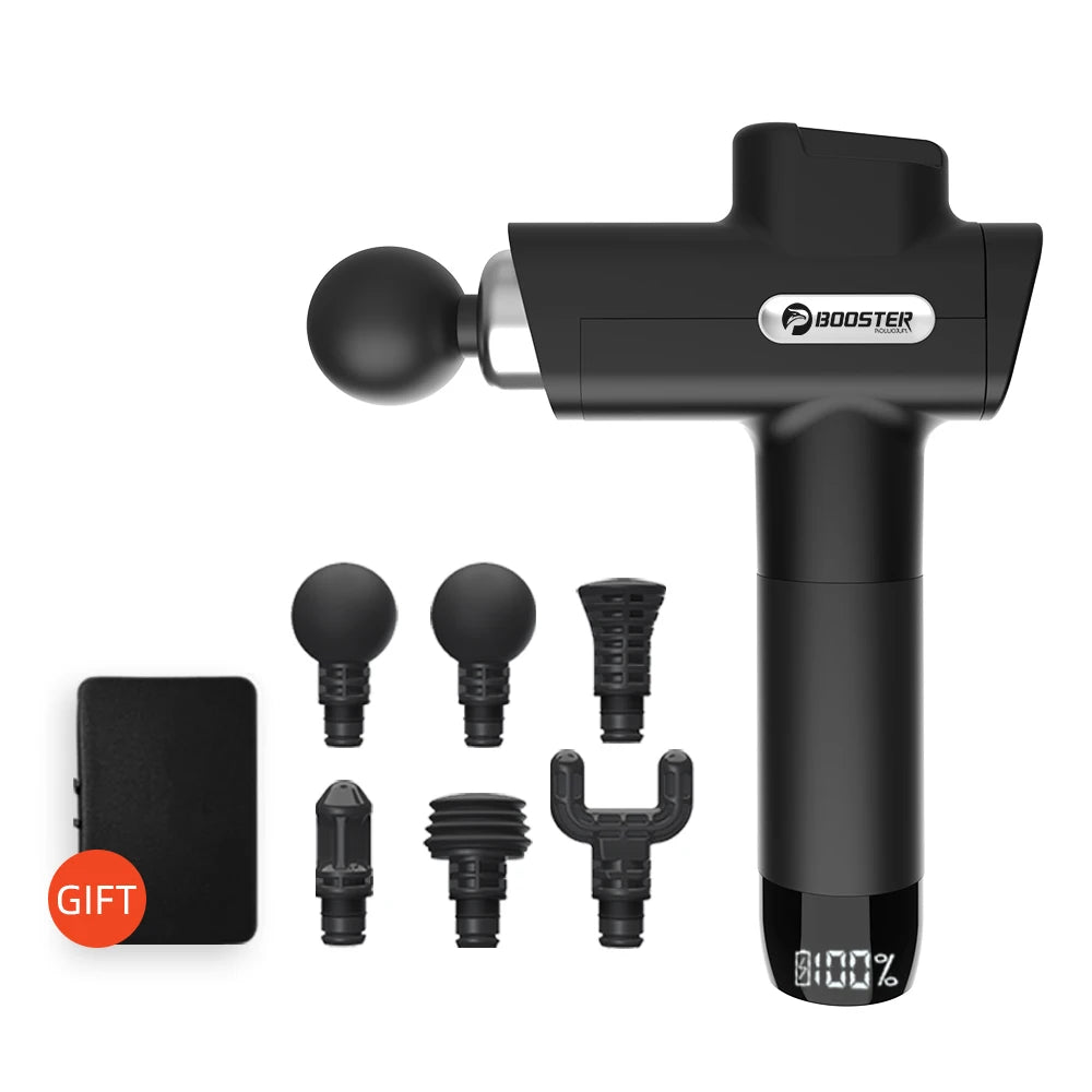 Booster M2-D Massagepistole – 30 Stufen, LCD, 120W, Tiefenmassage für Nacken, Rücken & Körper | Thryvo Fitness