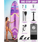 DIXERO Aufblasbares SUP Board 335×84×15 cm – bis 170 kg, All-Round, Komplett-Set | Thryvo Fitness