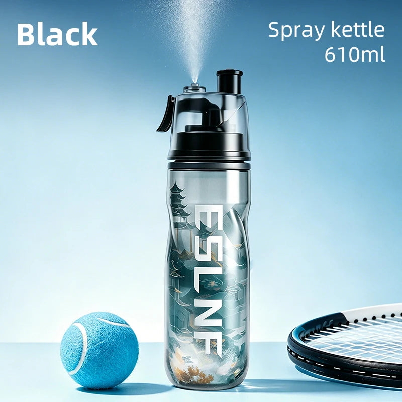 Sporttrinkflasche 2-in-1 – Spray & Direkttrinken, 0,6L, doppelwandig | Thryvo Fitness