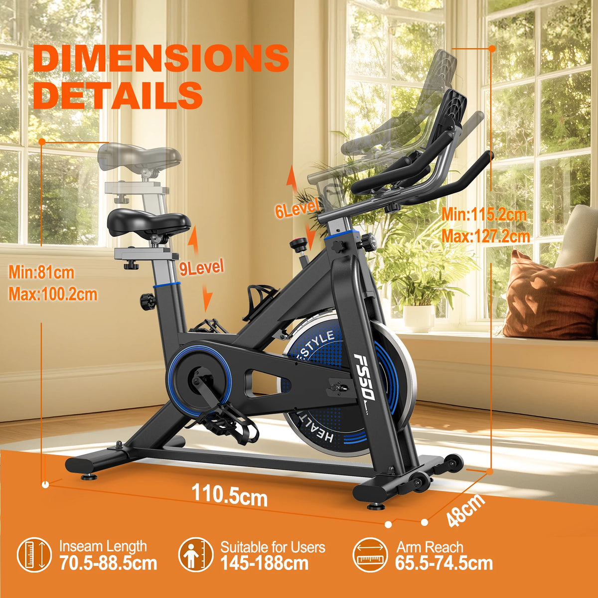 MettleMatic Ergometer 300W – 4-fach verstellbar, RPM-Display, bis 150 kg | Thryvo Fitness
