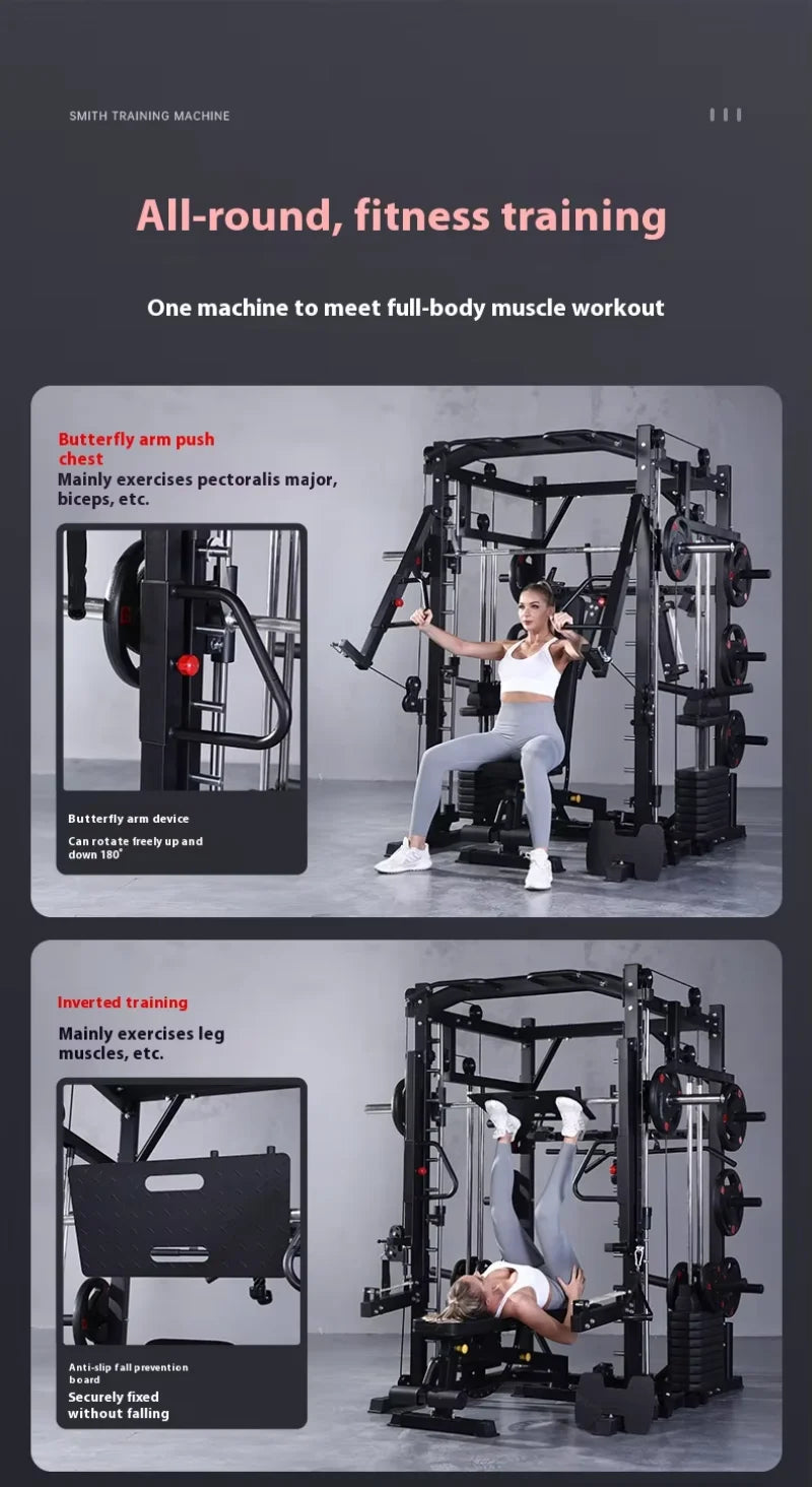 Multifunktionale Smith Machine – Power Cage für kommerzielles & Home Gym | Thryvo Fitness