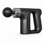 Mini T-Grip Massagepistole – USB, 5 Stufen, 4 Aufsätze, leise & tragbar für Muskelregeneration | Thryvo Fitness