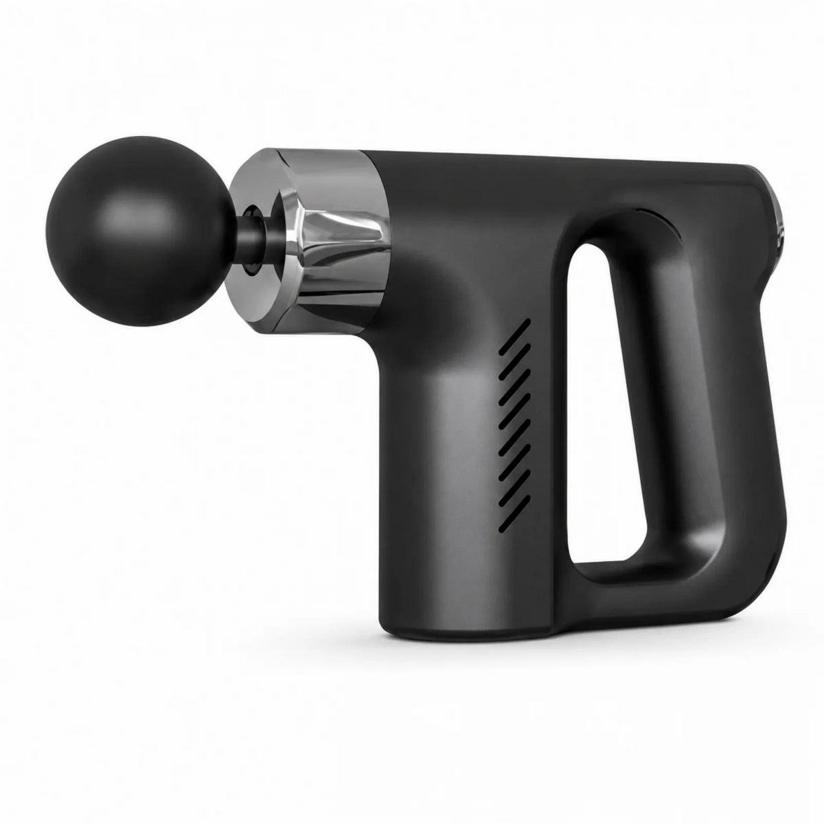 Mini T-Grip Massagepistole – USB, 5 Stufen, 4 Aufsätze, leise & tragbar für Muskelregeneration | Thryvo Fitness