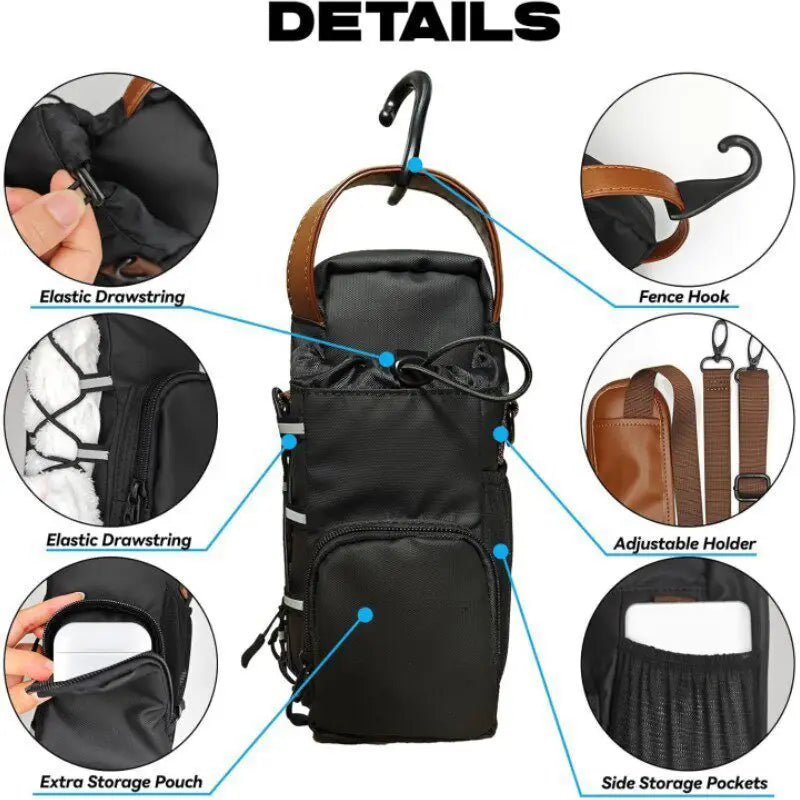 Magnetische Gym Tasche – Tragbare Umhängetasche mit Magnet & Flaschenfach für Fitness | Thryvo Fitness