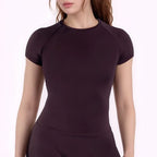 Damen Sport Shirt Kurzarm – Nahtloses Fitness Top für Gym, Yoga & Running | Thryvo Fitness