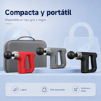 Mini T-Grip Massagepistole – USB, 5 Stufen, 4 Aufsätze, leise & tragbar für Muskelregeneration | Thryvo Fitness