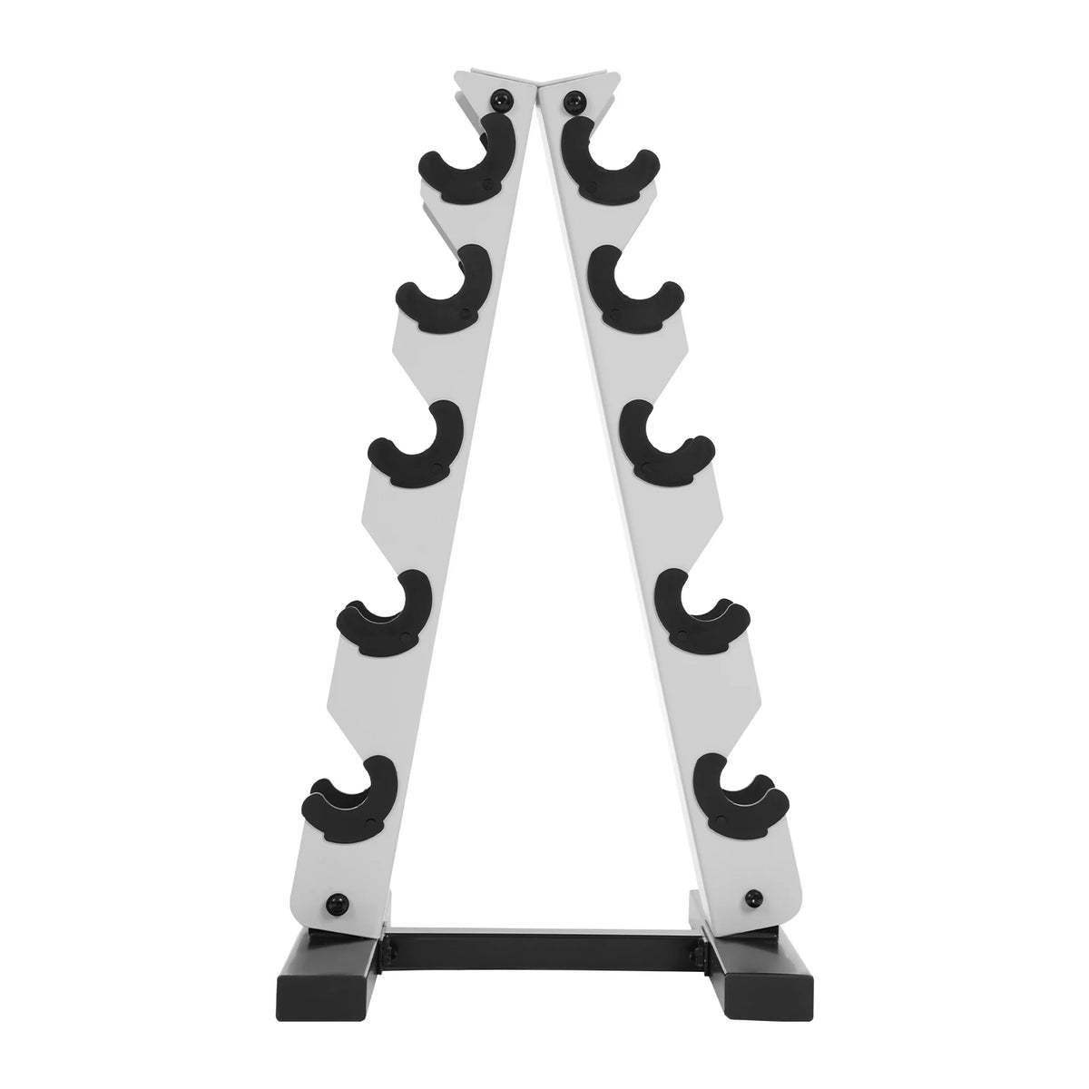 Kurzhantel Ständer 5-stufig – A-Frame Stahlregal für 5 Paare, 100 kg Tragkraft | Thryvo Fitness