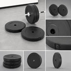 Hantelscheiben Set 30 kg – 2x 15 kg Zement, Kunststoffmantel, leise & langlebig | Thryvo Fitness