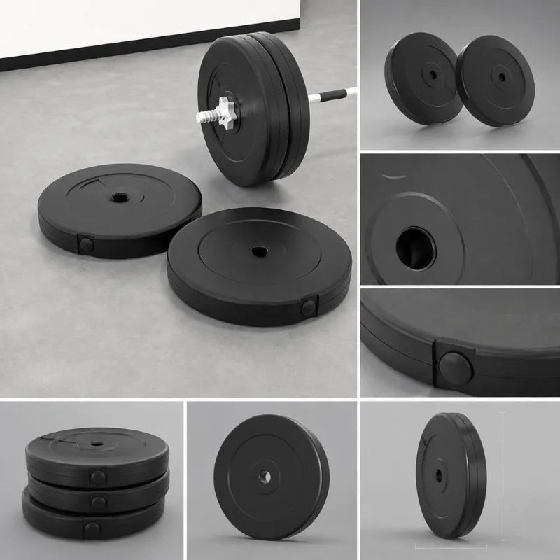 Hantelscheiben Set 30 kg – 2x 15 kg Zement, Kunststoffmantel, leise & langlebig | Thryvo Fitness