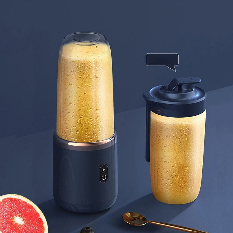 Portabler Elektrischer Mixer 400ml – 6 Klingen, USB, für Smoothies, Saft & Eis | Thryvo Fitness