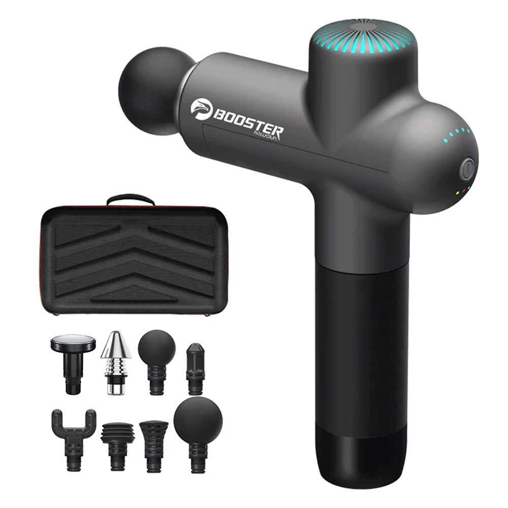 Booster Lightsaber Massagepistole – Smart-Hit, 6 Aufsätze, leise, Type-C | Thryvo Fitness