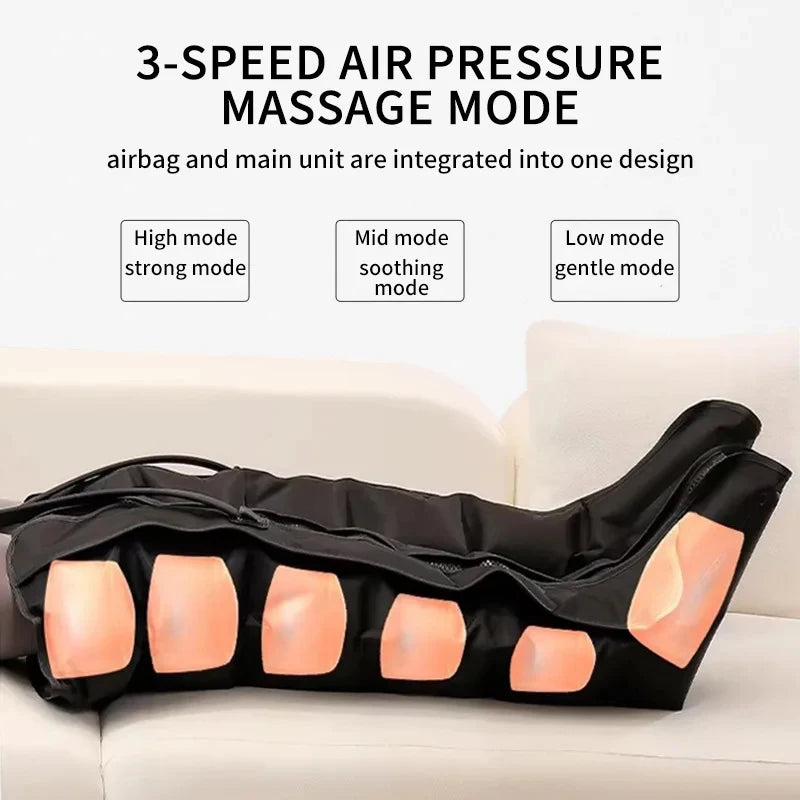 Luftdruck-Beinmassagegerät mit Fernbedienung – Wadenmassage, Durchblutung & Entspannung | Thryvo Fitness