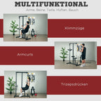 Multifunktionale Kraftstation mit Seilzug & verstellbarem Sitz – bis 60 kg | Thryvo Fitness