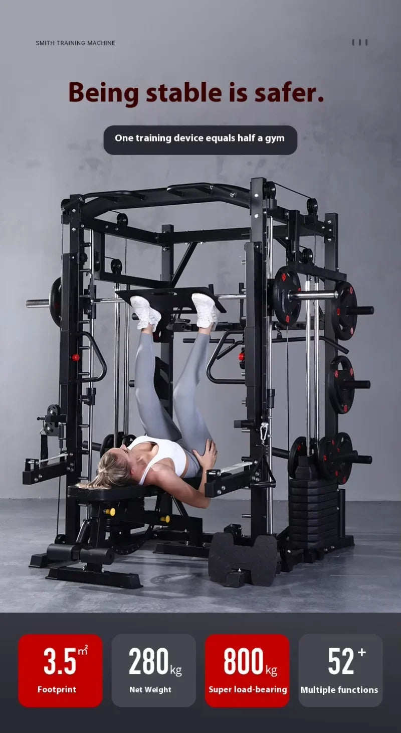 Multifunktionale Smith Machine – Power Cage für kommerzielles & Home Gym | Thryvo Fitness