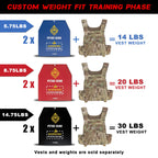 Gewichtsweste KRYDEX Tactical – bis 30 kg, MOLLE, 500D Nylon, 4 Farben | Thryvo Fitness
