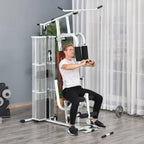 Multigym Kraftstation mit Gewichten, Klimmzug & Beintrainer – 150×110×210 cm | Thryvo Fitness