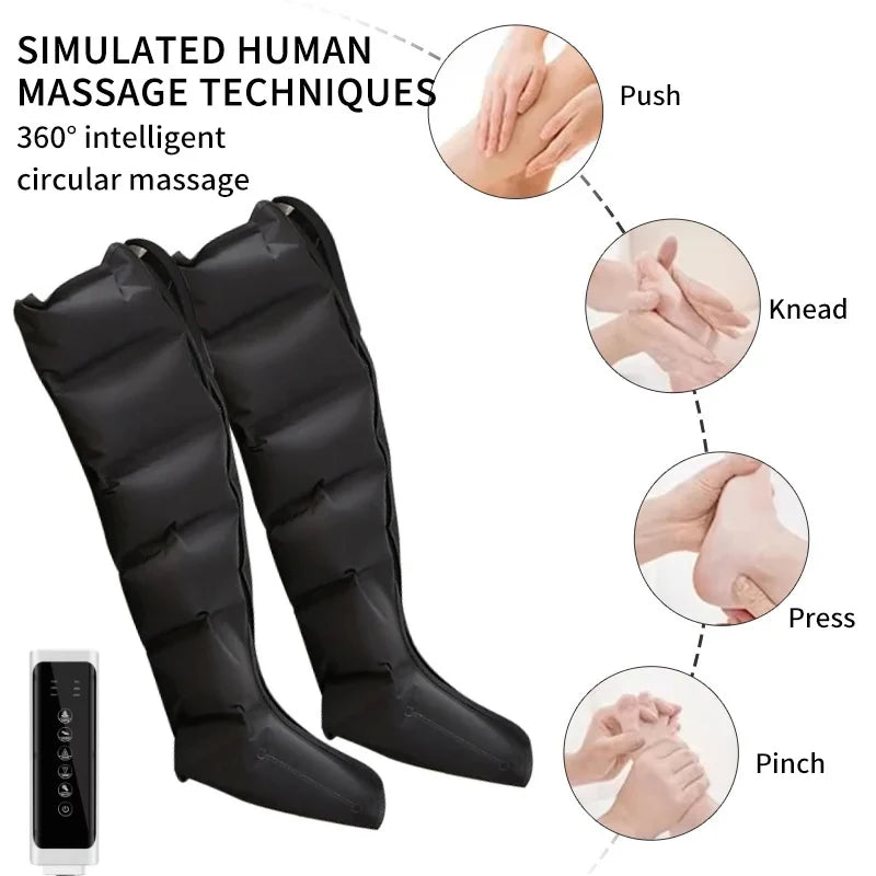 Luftdruck-Beinmassagegerät mit Fernbedienung – Wadenmassage, Durchblutung & Entspannung | Thryvo Fitness