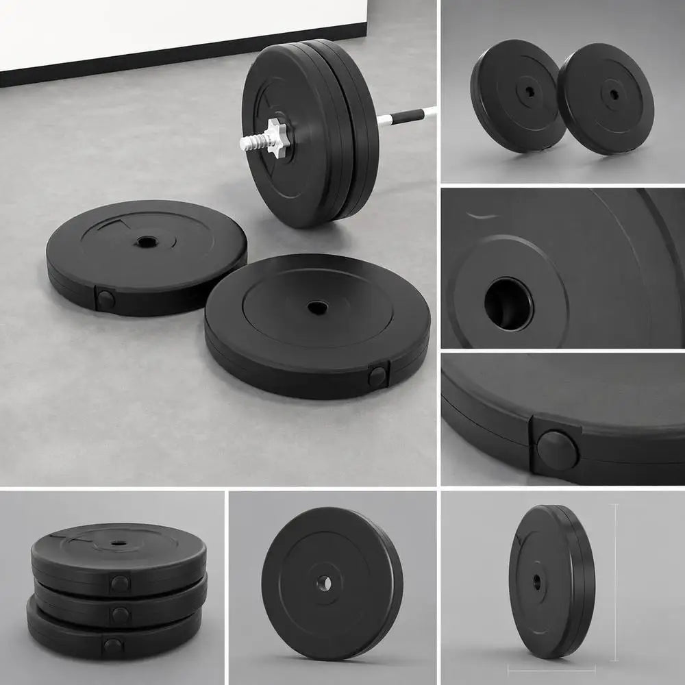 Hantelscheiben Set 30 kg – 2x 15 kg Zement, Kunststoffmantel, leise & langlebig | Thryvo Fitness