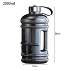 2L Gallon Trinkflasche PETG – Großkapazität mit Tragegriff, Zeitmarkierung & BPA-frei | Thryvo Fitness