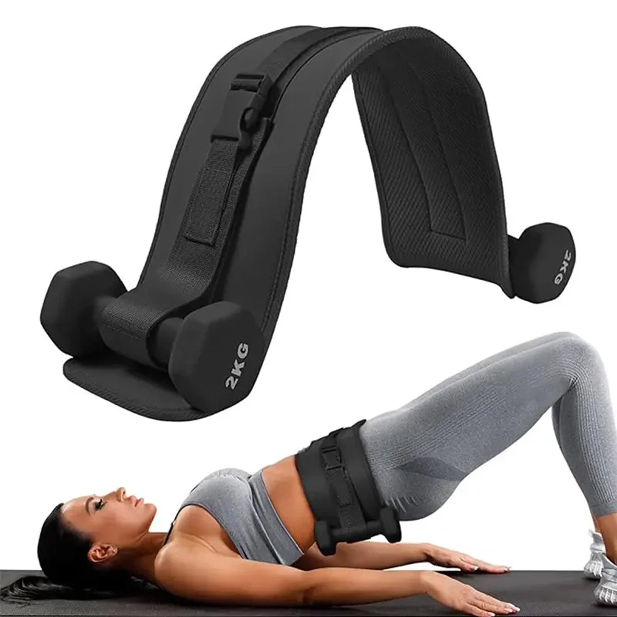 Hüftgurt für Hip Thrust & Krafttraining – Verstellbarer Nylon Gewichtsgürtel | Thryvo Fitness