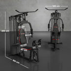 Kraftstation Home Gym – 45 kg Gewichte, Hochzug, Bruststation & Beinpresse | Thryvo Fitness