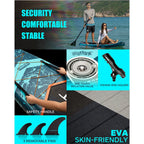 Myboat Aufblasbares SUP Board 351×86×15 cm – bis 195 kg, Komplett-Set mit Zubehör | Thryvo Fitness
