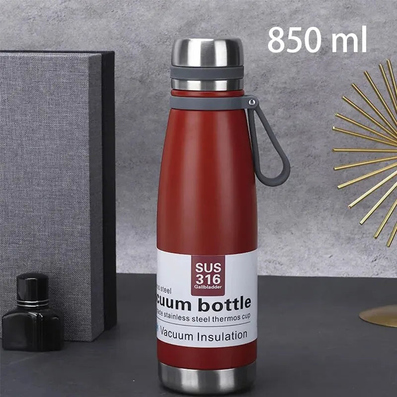 Edelstahl Thermoskanne 850–1500 ml – 316 Lebensmittelstahl, Vakuumisoliert für Outdoor, Camping & Reisen | Thryvo Fitness