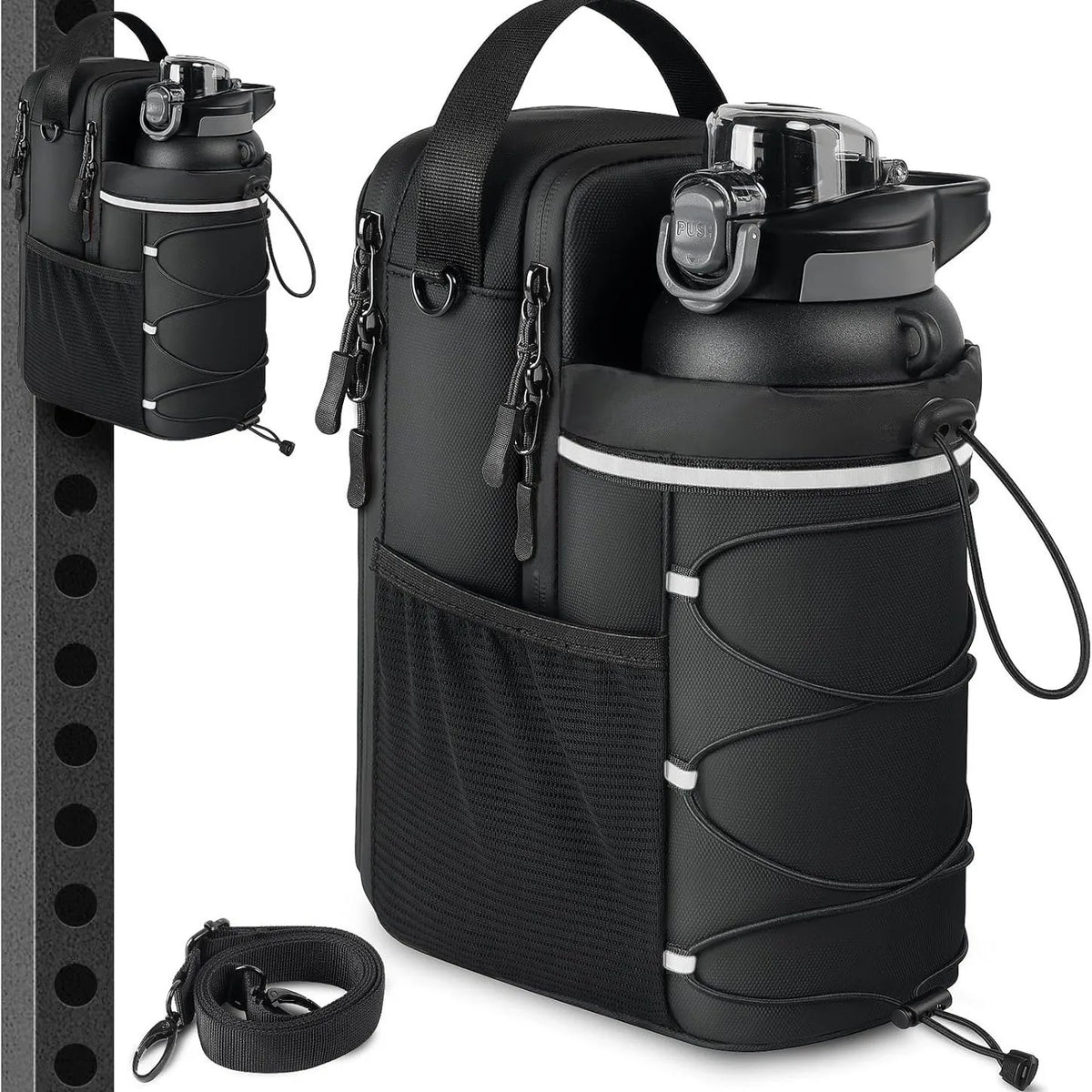 Gym Magnetische Flaschentasche XL – Große Kapazität, Crossbody & Outdoor Sport | Thryvo Fitness