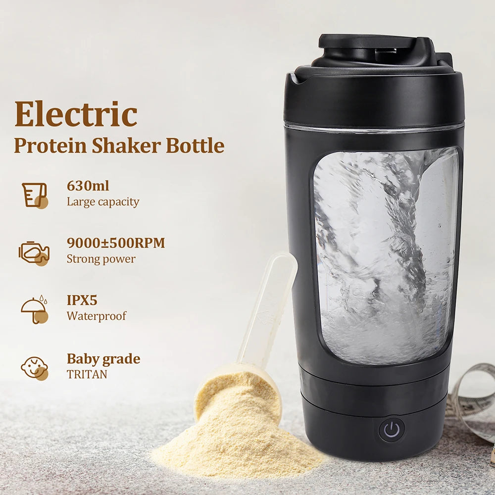 630ml Elektrischer Protein Shaker – 9000 RPM, USB-C, IPX5 wasserdicht, Tritan BPA-frei | Thryvo Fitness