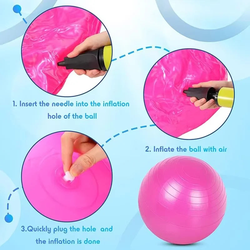 Gymnastikball 55 / 75 cm – aufblasbar, verdickt, Yoga, Pilates & Balance | Thryvo Fitness