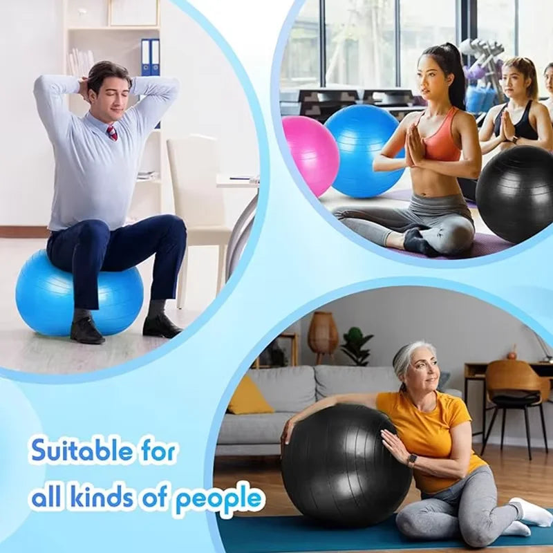 Gymnastikball 55 / 75 cm – aufblasbar, verdickt, Yoga, Pilates & Balance | Thryvo Fitness