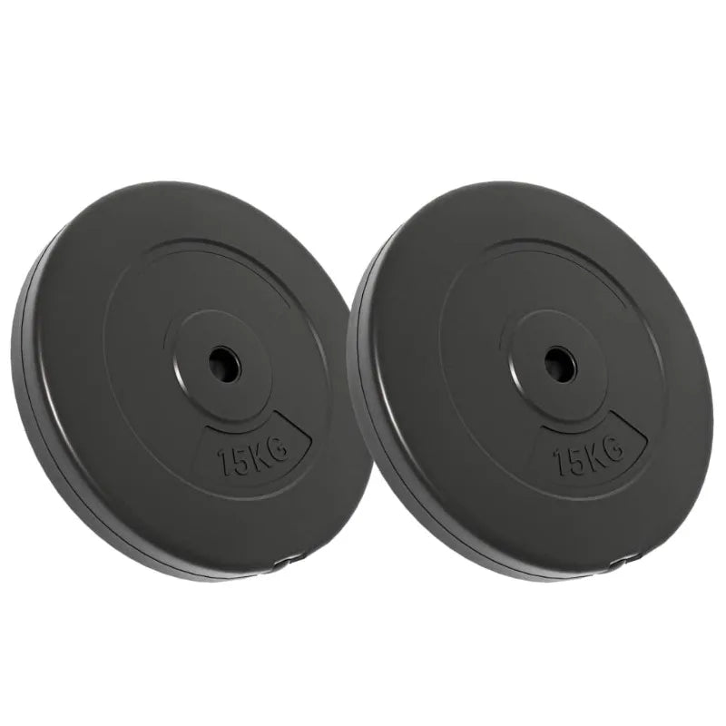 Hantelscheiben Set 30 kg – 2x 15 kg Zement, Kunststoffmantel, leise & langlebig | Thryvo Fitness
