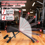 Fitnessbank – Verstellbare Hantelbank, klappbar