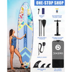 Myboat DIXERO Flower Aufblasbares SUP Board 335×84×15 cm – bis 170 kg, Blumen-Design | Thryvo Fitness