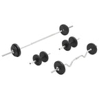 30kg Kurzhantel & Langhantel Set – Heimtraining Gewichte