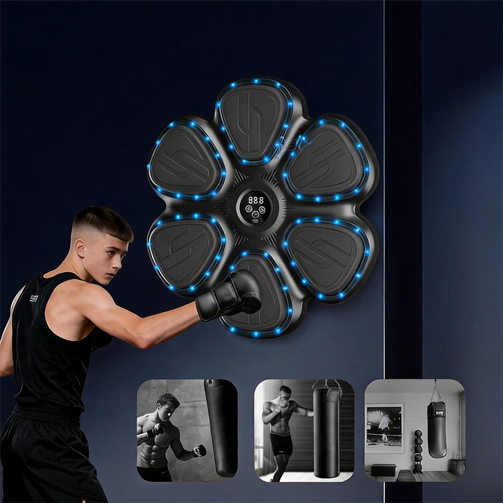 Boxing Machine 9 Speed & 9 Modi – Wandtrainer mit Handschuhen, LED & Punkteanzeige | Thryvo Fitness