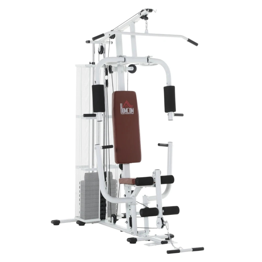 Multigym Kraftstation mit Gewichten, Klimmzug & Beintrainer – 150×110×210 cm | Thryvo Fitness