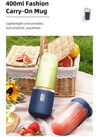 Portabler Elektrischer Mixer 400ml – 6 Klingen, USB, für Smoothies, Saft & Eis | Thryvo Fitness